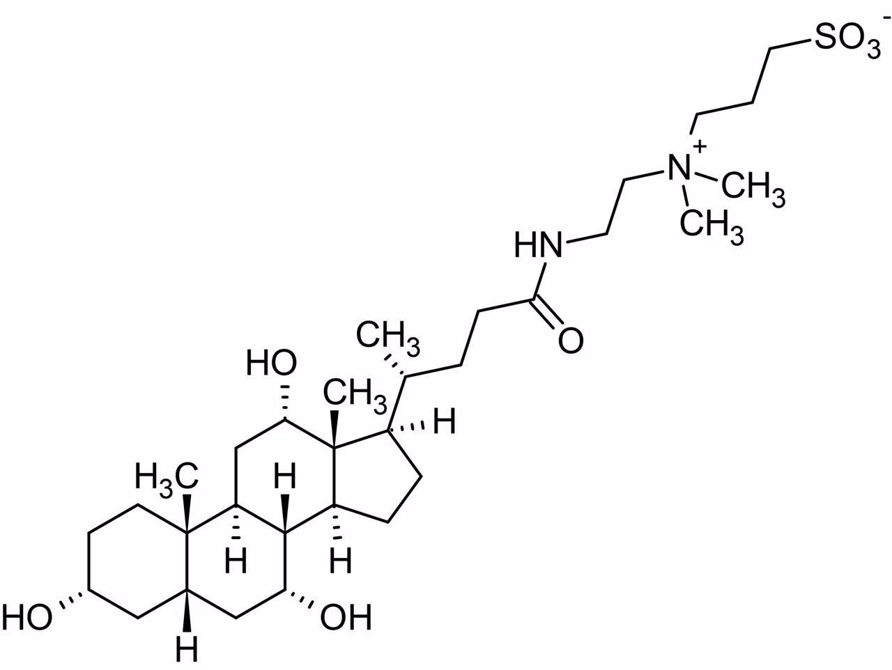 Chaps Zwitterionic Non Denaturing Detergent Ab141396 Chemical Structure Img165886