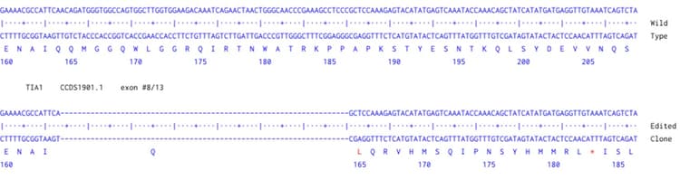 Human Tia1 Knockout A549 Cell Line Ab288916  Next Generation Sequencing Img428348