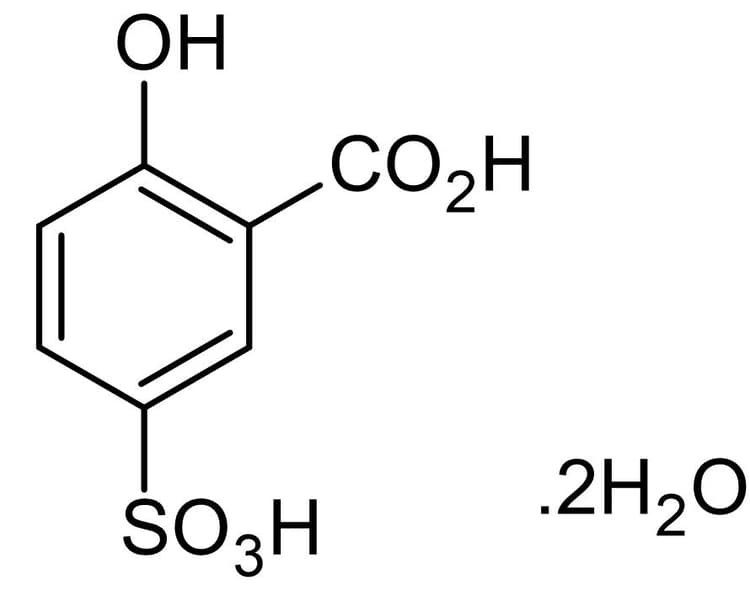 5 Sulfosalicylic Acid Dihydrate Sulfonated Salicylic Acid Derivative Ab146205  Chemical Structure Img178681